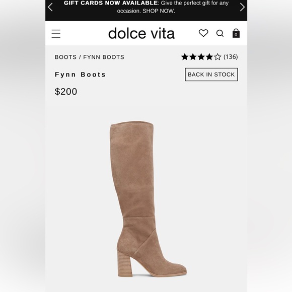 NEW $200 Dolce Vita x Anthropologie Fynn Truffle Suede heel boot women size 6 - Picture 3 of 7